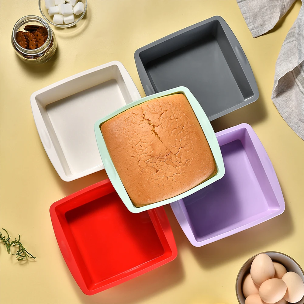 Kitchen Baking Ware - 실리콘 사각 케이크 몰드, 간편한 분리