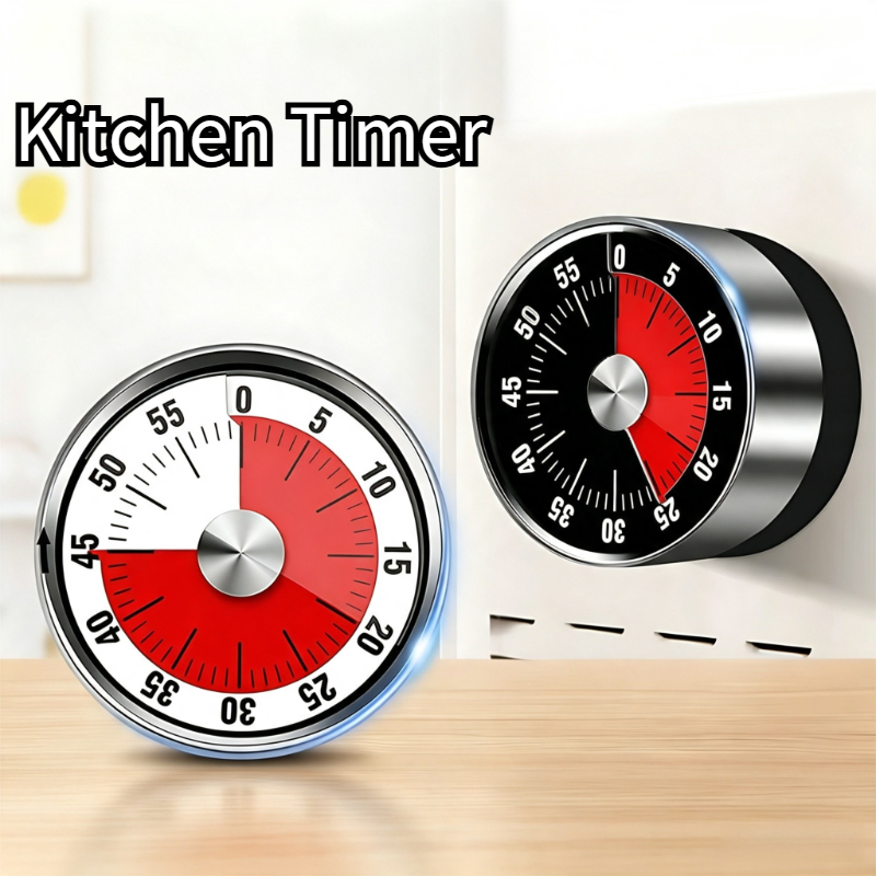 Baking Kitchen Hourly - 스테인레스 스틸 타이머 자기식 기계식 타이머