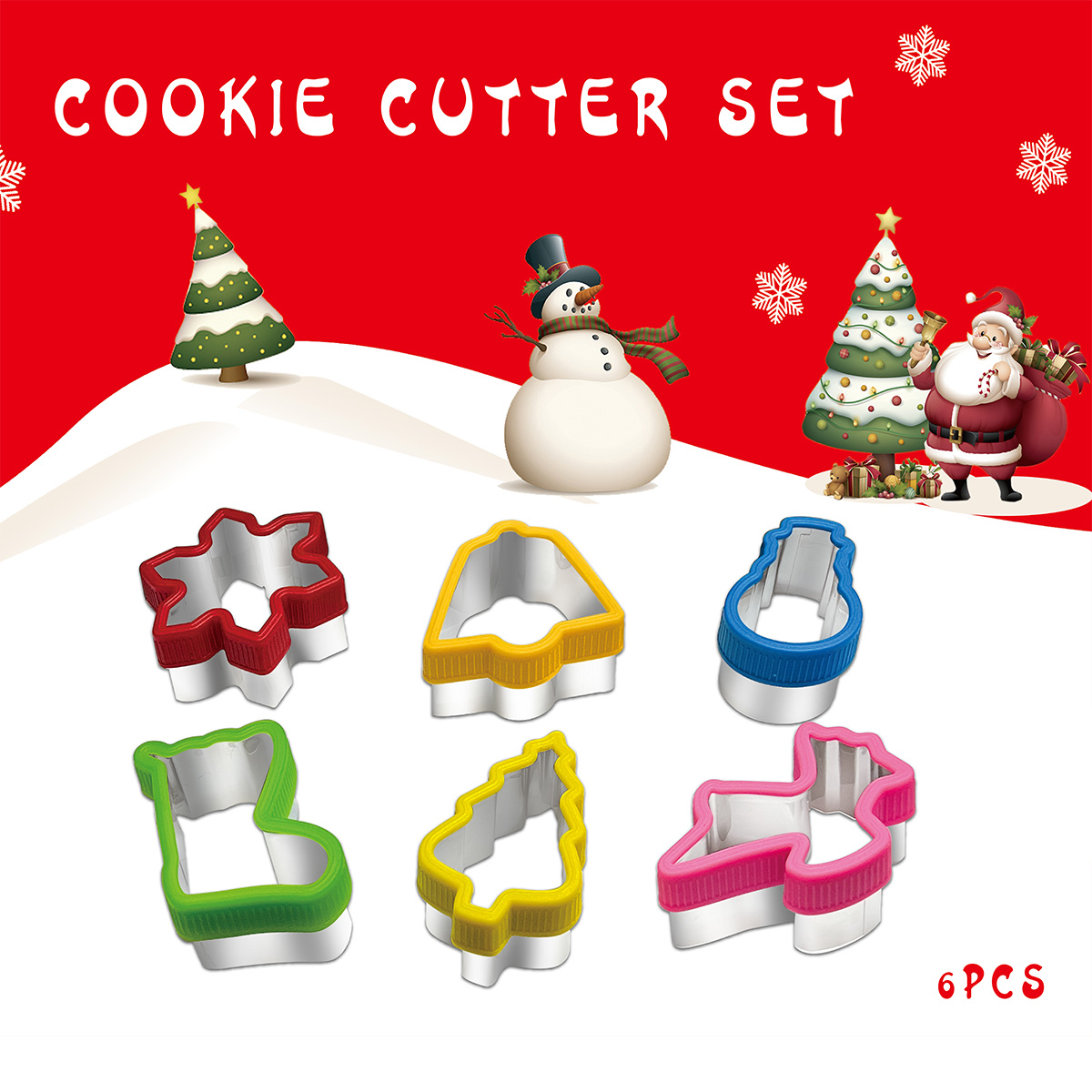 Baking Kitchen Set - 크리스마스 쿠키 커팅 핸드 가드 6