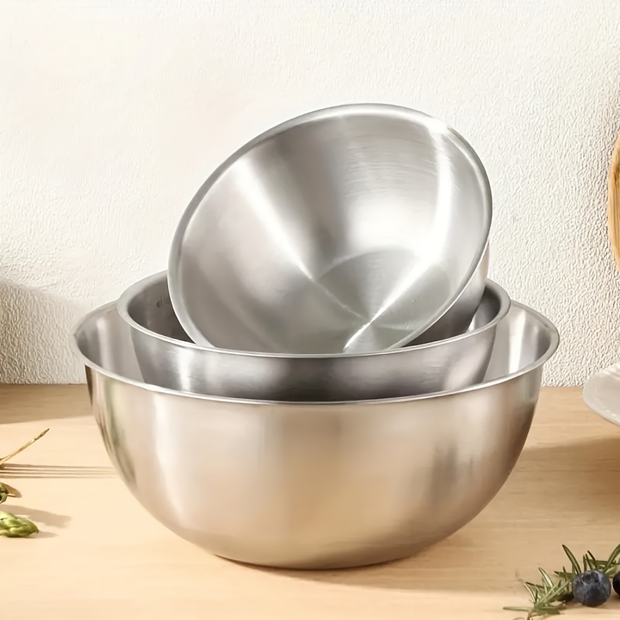 Baking Kitchen Set - 3개 스테인리스 스틸 샐러드 볼 세트,