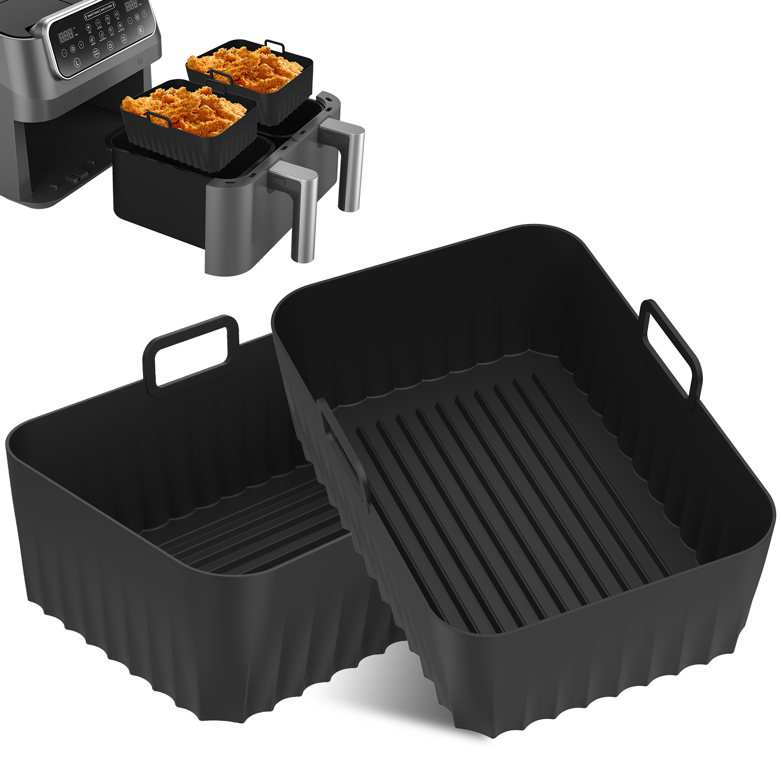 Kitchen Baking Tray - 재사용 가능한 실리콘 에어프라이어 바스켓 라이너