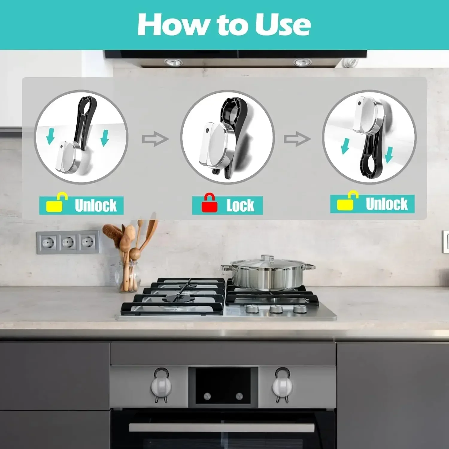 어린이 안전 주방 안전 세트 가스레인지 손잡이 잠금장치 - Kitchen Baking Kit 리뷰 및 가격
