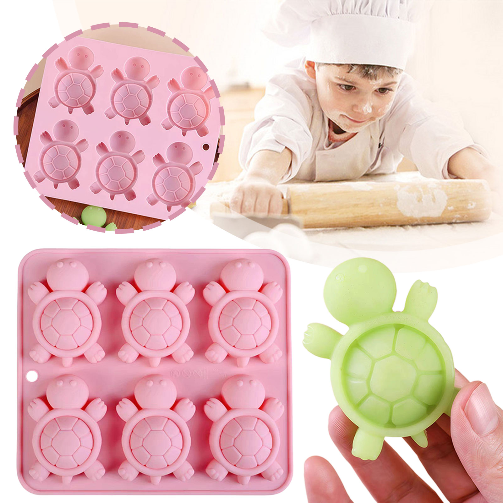 거북이 아이스 트레이 3D 거북이 바다 거북이 실리콘  - Kitchen Baking Tray 리뷰 및 가격