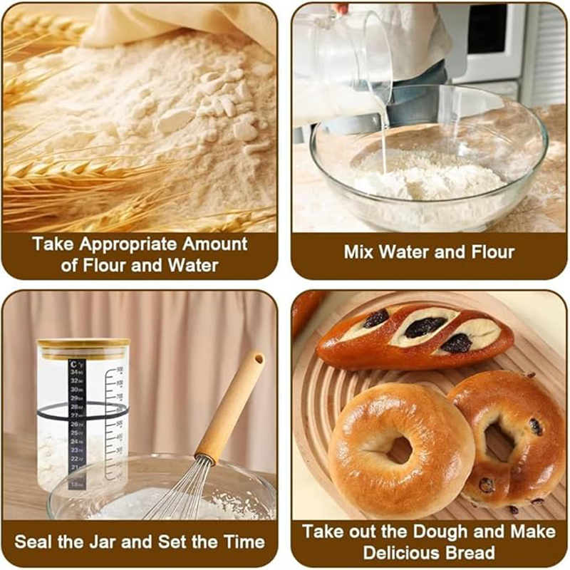 사워도우 스타터 병 키트 사워도우 스타터 용기 베이킹  - Kitchen Baking Kit 리뷰 및 가격