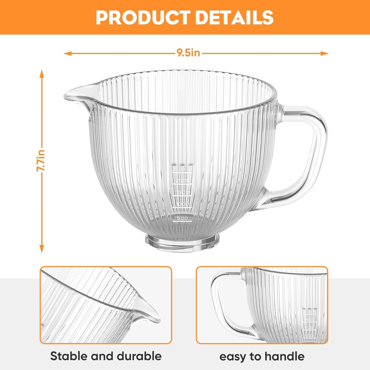 키친에이드 믹서용 GVODE 유리 그릇, 푸어 스파우트 - Kitchenaid Baking Set 리뷰 및 가격