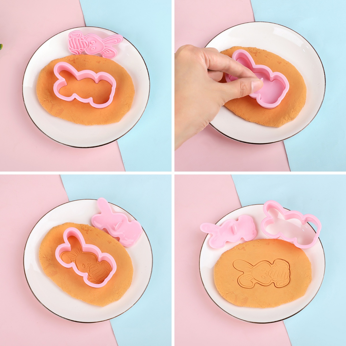 6 개/대 부활절 토끼 쿠키 커터 주방 퐁당 금형 만화 - Baking Kitchen Set 리뷰 및 가격