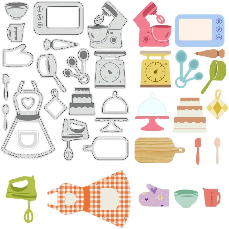 1pcs 베이킹 도구 커팅 다이 주방 용품 스텐실 앞치 - Kitchen Baking Ware 리뷰 및 가격
