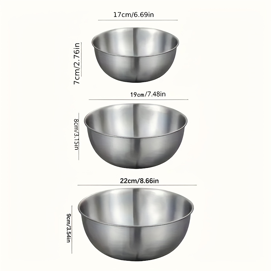 3개 스테인리스 스틸 샐러드 볼 세트, 믹싱 볼, 베이 - Baking Kitchen Set 리뷰 및 가격