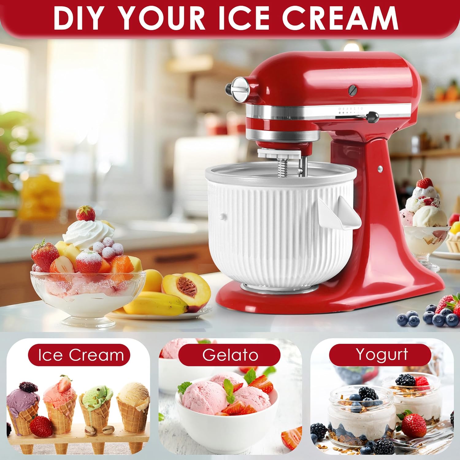 KitchenAid 스탠드 믹서용 아이스크림 메이커 부 - Kitchenaid Baking Set 리뷰 및 가격