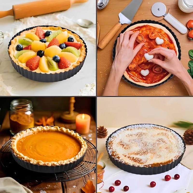1개 분리형 바닥이 있는 플루트형 타르트 팬, 논스틱  - Kitchen Baking Ware 리뷰 및 가격